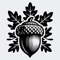 acorn icon black and white	