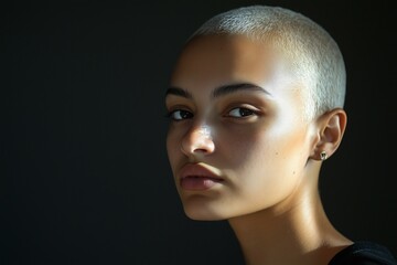 A realistic portrait image showcasing a person’s expressions, features, and emotions in a close-up shot. 
