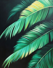 Green leaves illustration. Green leaf abstract background. Can be also used as design background