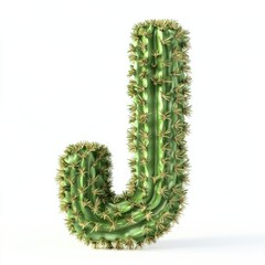 Naklejka premium Cactus Letter J