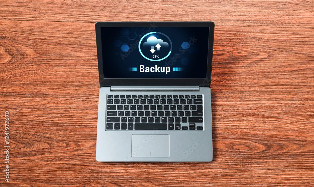Poster backup storage data internet technology business concept. database storage cloud technology file dat