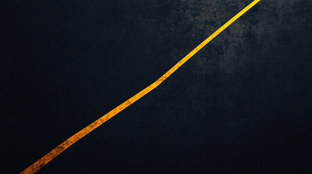 A minimalist yellow line ascending diagonally on a textured dark background representing simplicity growth progress and steady financial increase  
