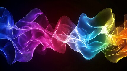 Fototapeta premium Rainbow wave abstract background (1)