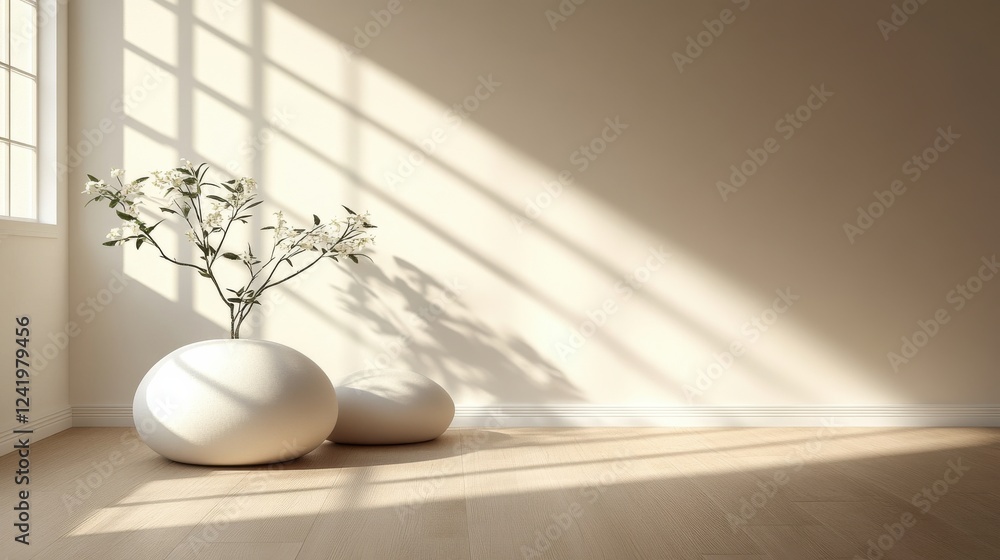 Poster minimalist soft lighting with simple background
