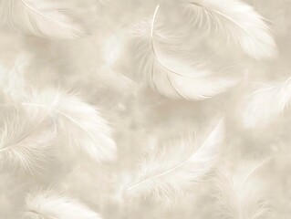 Fototapeta premium Modern White Feather Design with Minimalist Style