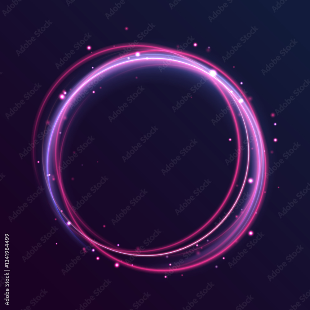 Poster vector swirl trail effect. abstract vector fire circles, sparkling swirls and energy light spiral fr