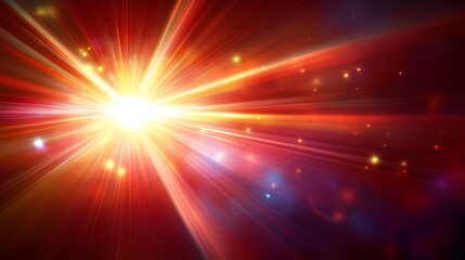 Obraz premium Red light burst, space, energy, background, design