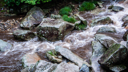 Waterfall and stream of Baima Grand Canyon, Tiandianzhai, Lu 'an, Anhui, China