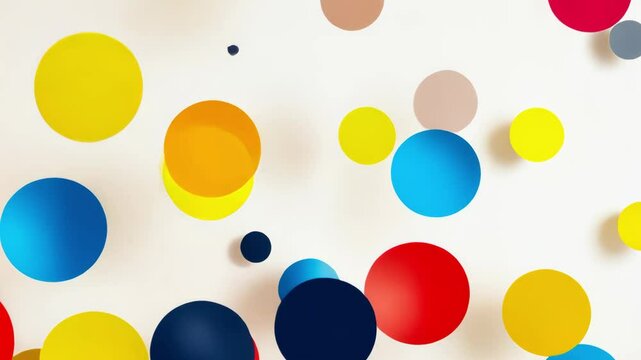 Colorful polka dots create a vibrant backdrop for creativity and joy in playful design