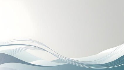 Obraz premium calming abstract waves in white and gray tones for use in peaceful energy flow designs or wellness backgrounds