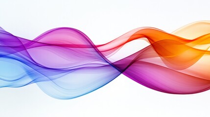 Naklejka premium Colorful Flowing Waves Abstract Art for Background and Design