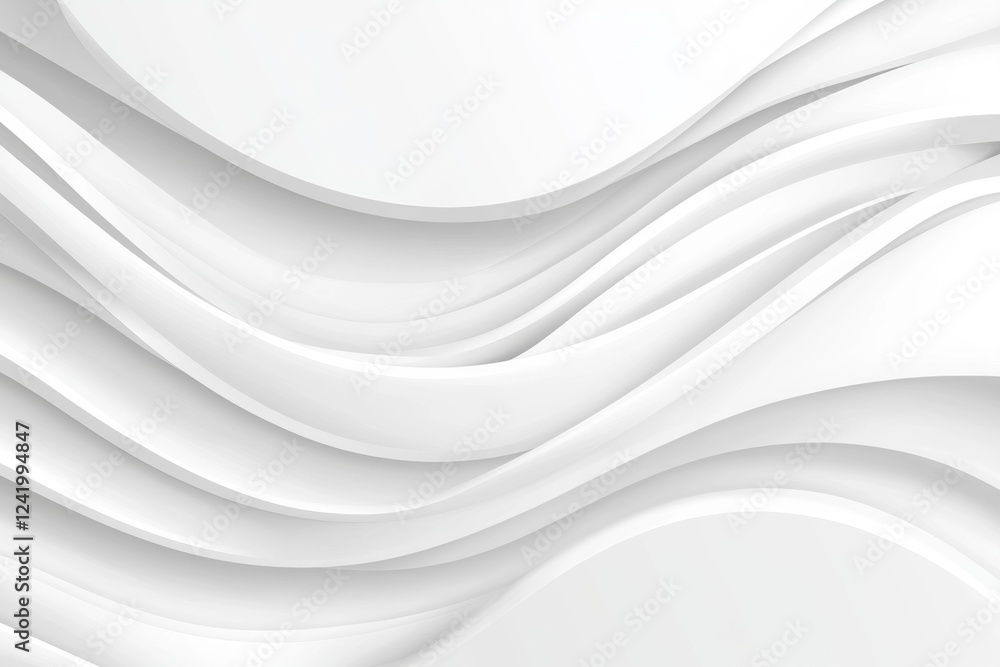 Poster smooth white waves are creating a dynamic and elegant pattern, providing a sense of fluidity and mot