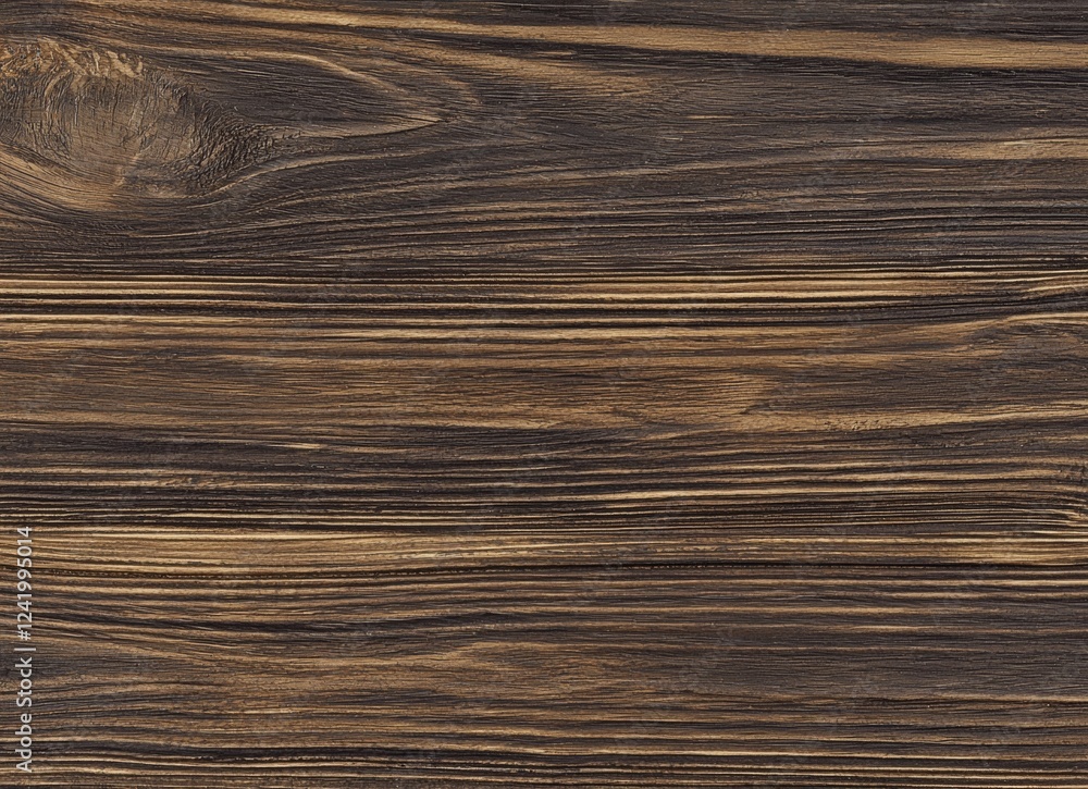 Poster natural wood grain texture background forming a beautiful pattern showing growth rings on a dark woo
