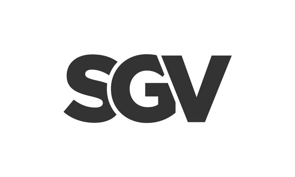 SGV logo design template with strong and modern bold text. Initial based vector logotype featuring simple and minimal typography. Trendy company identity.