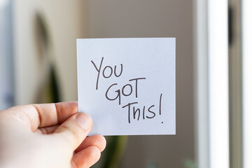 Sticky Notes with 'You Got This' on Colored Paper