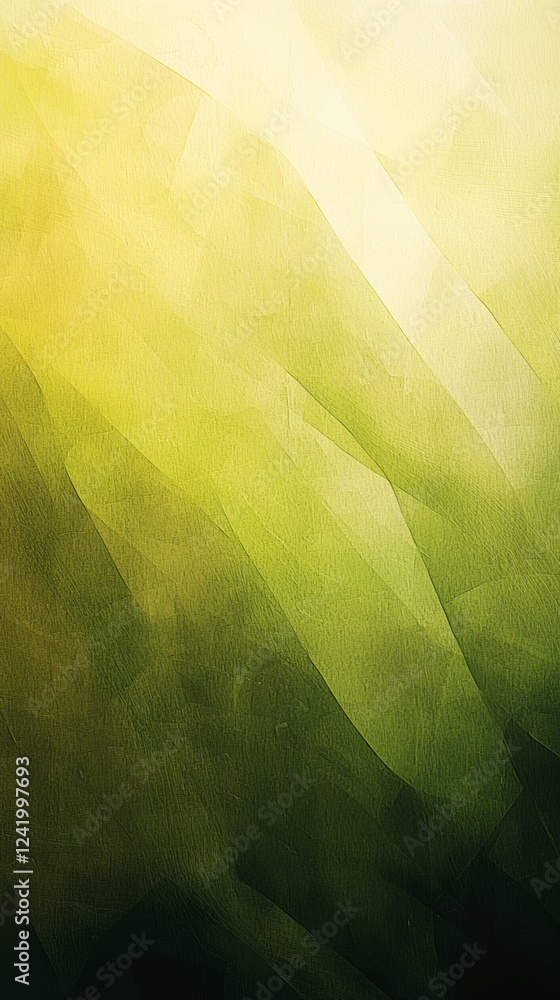 Poster green and yellow gradient background featuring diagonal brushstrokes and a textured surface, creatin