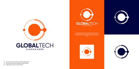 global connections, modern digital services, vector graphic design. © dhulpikir