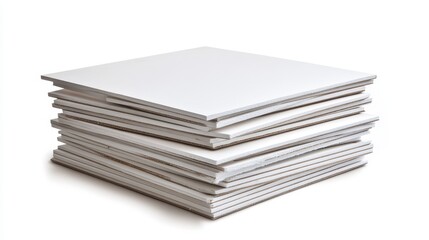Stack of White Art Boards for Creative Projects and Craft Work