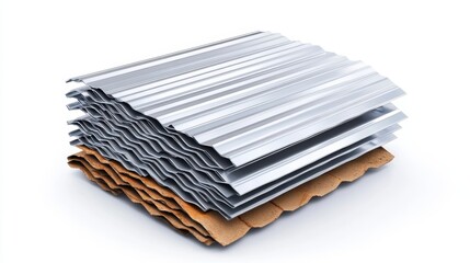 Stack of Metal Sheets and Cardboard for Industrial Use and Storage