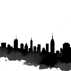 Obraz premium A silhouette of a businessman looking out over a cityscape at sunset capturing a moment of reflection and ambition silhouetted skyline cityscape architecture illustration building city vector