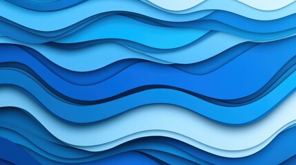Fototapeta premium Modern wavy blue design, featuring dynamic abstract textures that add depth and intrigue to your visual project.