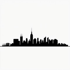 A doodle of a city skyline silhouetted skyline cityscape architecture illustration building city vector