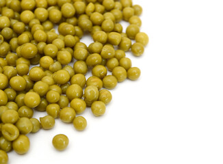 Fresh peas isolated on white background