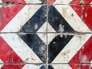 geometric tile texture aged ceramic pattern vintage mosaic worn squares abstract design background retro floor historic decor ornamental surface old style grid, home craft urban line retro exotic aged