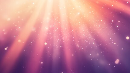 A soft, radiant background with light beams and sparkles in pink and purple hues.