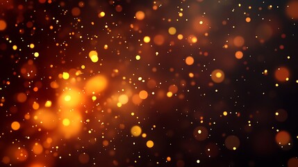 A vibrant abstract background with glowing particles creating a warm, atmospheric effect.