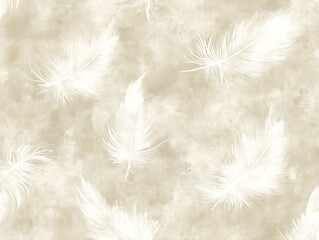 Obraz premium Delicate Feather Silhouettes on Crisp White Background