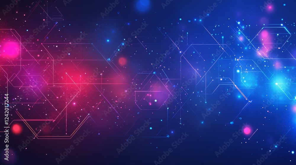 Poster an stock visual of a tech abstract design with a digital glitch background wallpaper