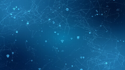 internet digital security technology concept for business background