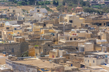 Cityscape of Victoria, main city of Gozo island,  Malta