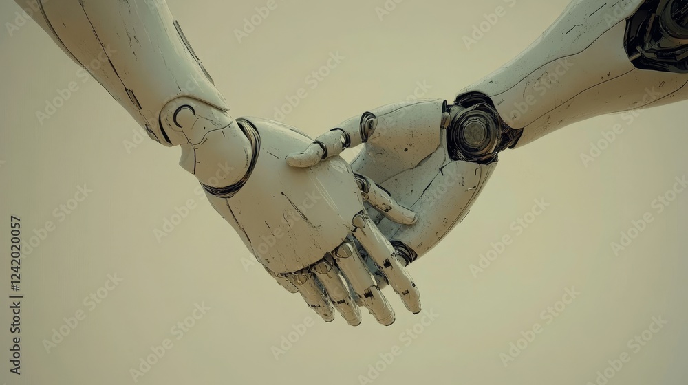 Poster robots in a handshake — a representation of stock market interactions