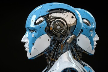 Fototapeta premium Simple design Anticipating advancements in robots and robotics, AI, and machine learning