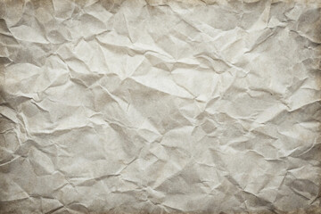 Fototapeta premium Crumpled beige paper texture background