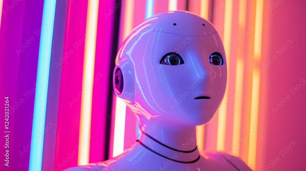 Poster 3d render of a robot