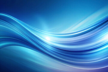 Fototapeta premium Abstract blue wave background; glowing; design element
