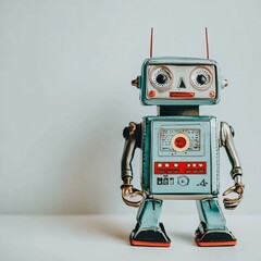 Naklejka premium vintage toy robot