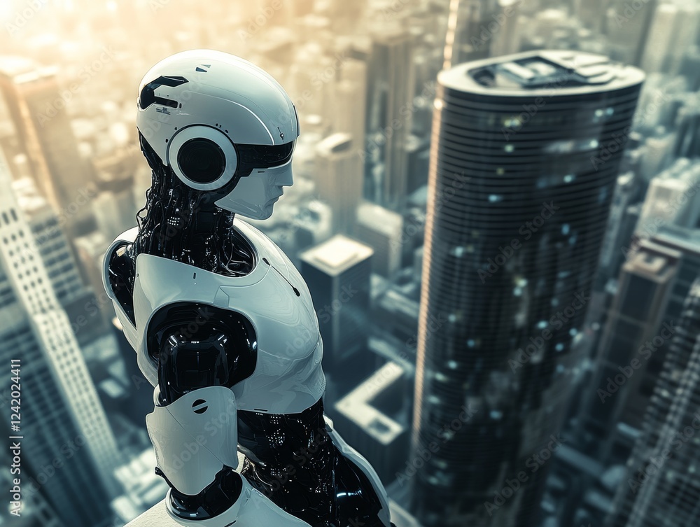 Poster robot in space