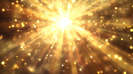 A radiant burst of light with golden particles, creating a magical and uplifting atmosphere.