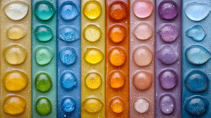 Rainbow silicone toy texture background