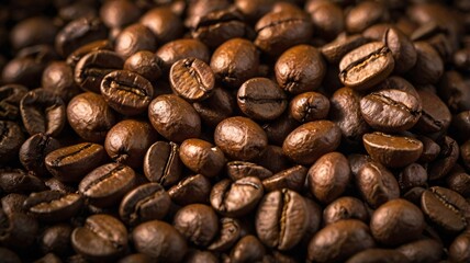 Coffee Beans, Roasted Coffee Beans on White Background, Close-up picture of isolated on coffee beans background