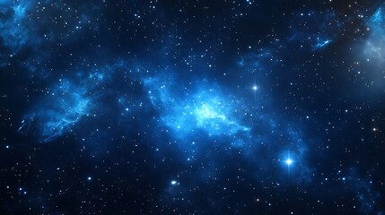 Obraz premium A vibrant depiction of a cosmic scene filled with stars and nebulae.