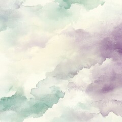 Obraz premium Subtle abstract watercolor texture blending soft purple and green tones with a light and airy feel for artistic backgrounds
