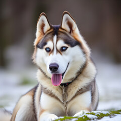 Fototapeta premium siberian husky