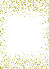 Gold confetti frame overlay, yellow diamond glitter confetti transparent background png 