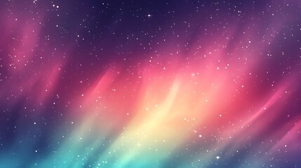 Naklejka premium A vibrant cosmic background featuring colorful waves and twinkling stars.