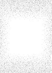 Silver confetti frame overlay, rhinestone diamond glitter confetti transparent background png